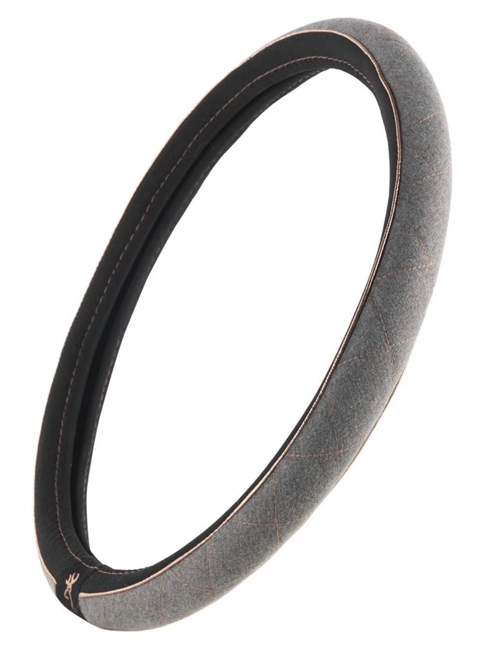Browning Steering Wheel Cover, Heather Gray/Rose Gold, NEW